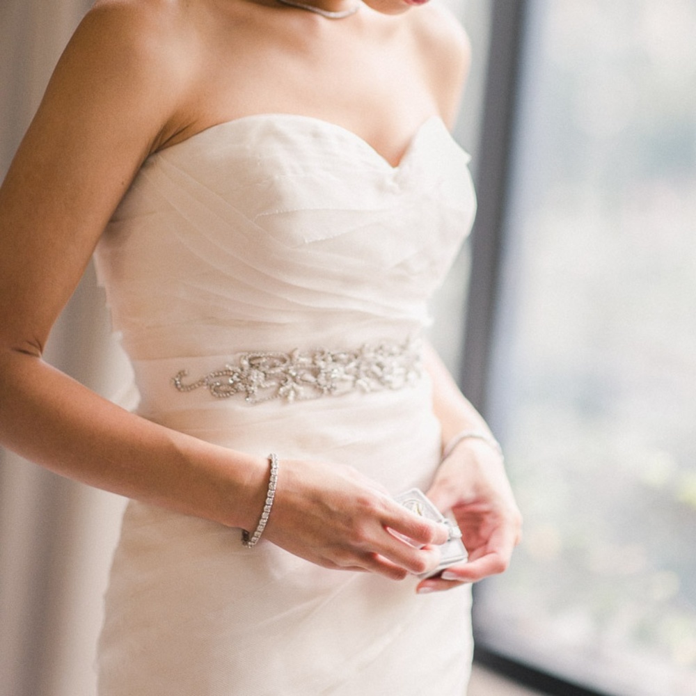 Swarovski Crystal Bridal Sash in Ivory